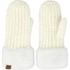 imageCC Waffle Knit Mittens For Women  Acrylic Stretchable Soft Warm Knit Cold weather Winter GlovesIvory