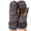 imageCC Women Thick Faux Fur  Sherpa Fleece Lined Warm Winter Mittens31dk Grey Mix