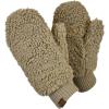 imageCC Womens Faux Fur Wrist Length Fingerless Sherpa Lined Convertible Mittens GlovesSherpa Dark Camel