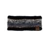 imageCC Womens Multicolored Stretchy Knit Black Sherpa Lined Ear Warmer HeadbandBlackGreyBlackGrey