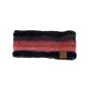 imageCC Womens Multicolored Stretchy Knit Black Sherpa Lined Ear Warmer HeadbandBlackGreyBurgundy Mix