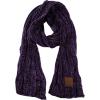 imageCC Womens Ultra Soft Chenille Ribbed Thick Warm Knit Shawl Wrap ScarfDark Purple