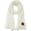 imageCC Womens Ultra Soft Chenille Ribbed Thick Warm Knit Shawl Wrap ScarfIvory