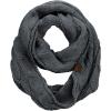 imageCC Womens Winter Cable Knit Sherpa Lined Warm Infinity Pullover ScarfDark Melange Grey