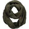 imageCC Womens Winter Cable Knit Sherpa Lined Warm Infinity Pullover ScarfDark Olive