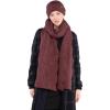 imageCC Womens Winter Knit Beanie Hat and Scarf Set Chevron Pattern Warm Cozy AccessoriesBerry