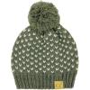 imageKids Ages 25 Pompom Chunky Thick Stretchy Knit Slouch Beanie Cap HatHearts Lt Melange GrayIvory