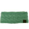 imageWinter CC Confetti Warm Fuzzy Fleece Lined Thick Knit Headband Headwrap Hat CapSolid Mint