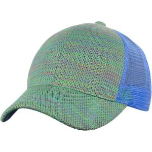 imageCC 80s Multicolor Front Panel Mesh Back Adjustable Precurved Baseball Cap HatLight Blue