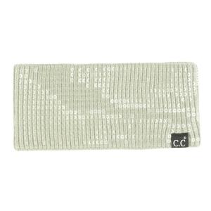 imageCC All Over Clear Sequin Headwrap for Women  Stretchable Soft Warm Knit Winter Headband Ear Warmer Ear Muffs LilacClear Sequindusty Mint
