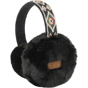 imageCC Aztec Earmuffs For Women Unisex  Adjustable Soft Warm Southwestern Winter Ear warmerBlack