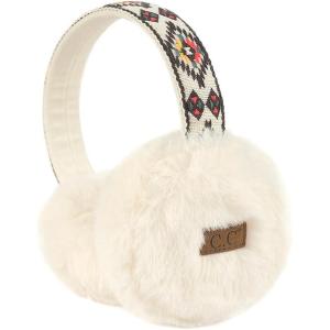 imageCC Aztec Earmuffs For Women Unisex  Adjustable Soft Warm Southwestern Winter Ear warmerIvory