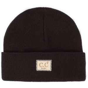 imageCC Babies Winter Knit Plain Cuff Skull Cap Beanie HatBlack