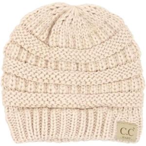 imageCC Babies Winter Knit Plain Cuff Skull Cap Beanie HatSolid Beige