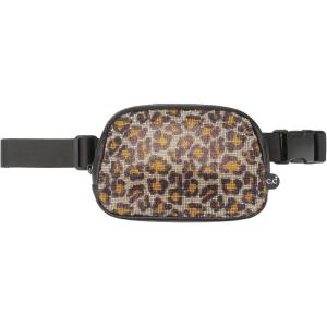 imageCC Belt Bag for Women Crossbody Fanny Pack with Adjustable Strap  Fashion Waist Pack Gifts BG4253 WhiteAnimal Print  Brown Leopard