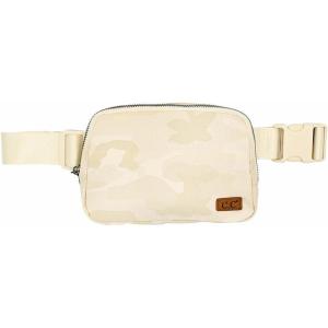 imageCC Belt Bag for Women Crossbody Fanny Pack with Adjustable Strap  Fashion Waist Pack Gifts BG4253 WhiteCamo beige