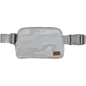 imageCC Belt Bag for Women Crossbody Fanny Pack with Adjustable Strap  Fashion Waist Pack Gifts BG4253 WhiteCamo grey