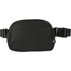 imageCC Belt Bag for Women Crossbody Fanny Pack with Adjustable Strap  Fashion Waist Pack Gifts BG4253 WhiteGlitterBlack
