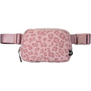 imageCC Belt Bag for Women Crossbody Fanny Pack with Adjustable Strap  Fashion Waist Pack Gifts BG4253 WhiteLeopard Pattern  rose