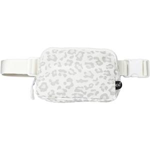 imageCC Belt Bag for Women Crossbody Fanny Pack with Adjustable Strap  Fashion Waist Pack Gifts BG4253 WhiteLeopard Pattern  white