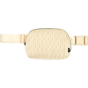 imageCC Belt Bag for Women Crossbody Fanny Pack with Adjustable Strap  Fashion Waist Pack Gifts BG4253 WhiteMaterasse  Beige