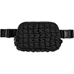 imageCC Belt Bag for Women Crossbody Fanny Pack with Adjustable Strap  Fashion Waist Pack Gifts BG4253 WhitePaddedBlack