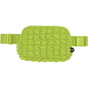 imageCC Belt Bag for Women Crossbody Fanny Pack with Adjustable Strap  Fashion Waist Pack Gifts BG4253 WhitePaddedLime