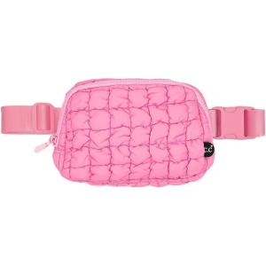 imageCC Belt Bag for Women Crossbody Fanny Pack with Adjustable Strap  Fashion Waist Pack Gifts BG4253 WhitePaddedPink