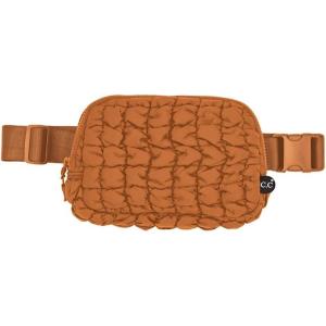 imageCC Belt Bag for Women Crossbody Fanny Pack with Adjustable Strap  Fashion Waist Pack Gifts BG4253 WhitePaddedRust