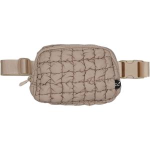 imageCC Belt Bag for Women Crossbody Fanny Pack with Adjustable Strap  Fashion Waist Pack Gifts BG4253 WhitePaddedTaupe