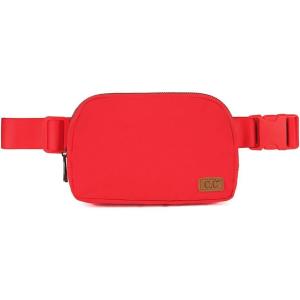 imageCC Belt Bag for Women Fanny Pack Crossbody Bags for Women Fashion Waist Packs with Adjustable Strap Gifts for Women BG4253 blackred