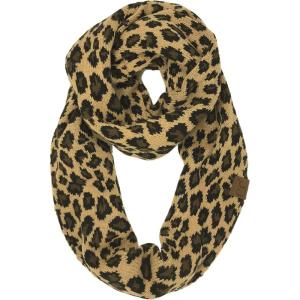 imageCC CC Winter Soft Matching Unisex Chunky Knit Cowl Loop Infinity ScarfLeopard