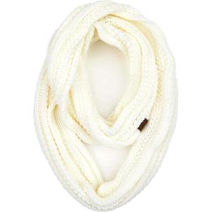 imageCC CC Winter Soft Matching Unisex Chunky Knit Cowl Loop Infinity ScarfRibbed Ivory