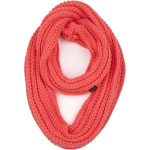 imageCC CC Winter Soft Matching Unisex Chunky Knit Cowl Loop Infinity ScarfRibbed Solid Coral