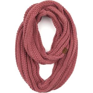 imageCC CC Winter Soft Matching Unisex Chunky Knit Cowl Loop Infinity ScarfRibbed Solid Mauve