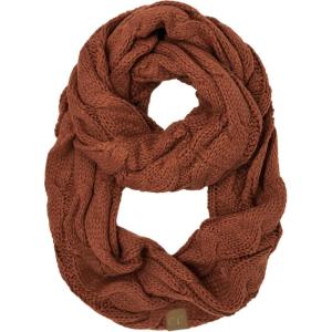imageCC CC Winter Soft Matching Unisex Chunky Knit Cowl Loop Infinity ScarfSolid Brick
