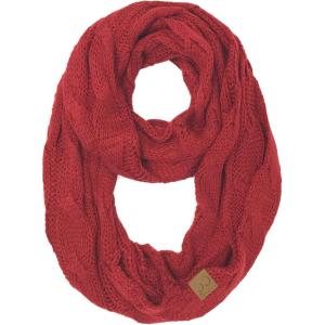 imageCC CC Winter Soft Matching Unisex Chunky Knit Cowl Loop Infinity ScarfSolid Burgundy