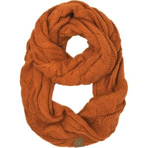 imageCC CC Winter Soft Matching Unisex Chunky Knit Cowl Loop Infinity ScarfSolid Clay