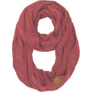 imageCC CC Winter Soft Matching Unisex Chunky Knit Cowl Loop Infinity ScarfSolid Coco Berry