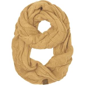 imageCC CC Winter Soft Matching Unisex Chunky Knit Cowl Loop Infinity ScarfSolid Desert Camel