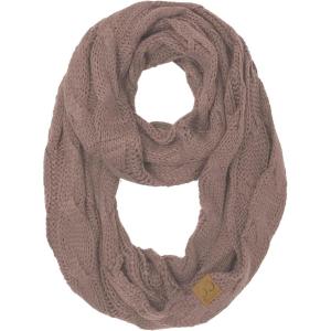 imageCC CC Winter Soft Matching Unisex Chunky Knit Cowl Loop Infinity ScarfSolid Earth Gray