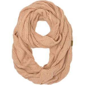 imageCC CC Winter Soft Matching Unisex Chunky Knit Cowl Loop Infinity ScarfSolid Indi Pink