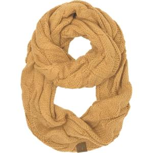 imageCC CC Winter Soft Matching Unisex Chunky Knit Cowl Loop Infinity ScarfSolid Sand