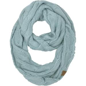 imageCC CC Winter Soft Matching Unisex Chunky Knit Cowl Loop Infinity ScarfSolid Winter Mint