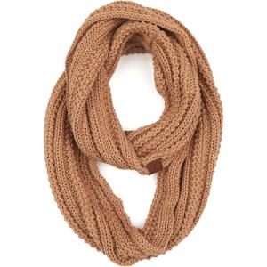 imageCC CC Winter Soft Matching Unisex Chunky Knit Cowl Loop Infinity ScarfToast Almond