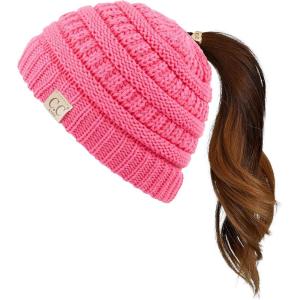 imageCC Children Kids Beanie Chunky Knitted Beanie Pony Tail Hat for Kid Ages 25 MB847 MB816Ncp