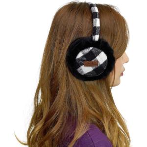 imageCC Exclusives Tartan Check Earmuff with Faux FurEM2339EM3661BlackWhite