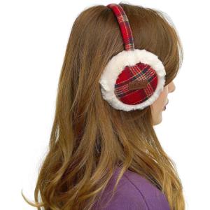 imageCC Exclusives Tartan Check Earmuff with Faux FurEM2339EM3661Red