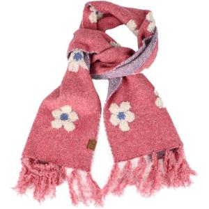 imageCC Fall Winter Mulitcolored Flower Print Woven Scarf for WomenHeather Red