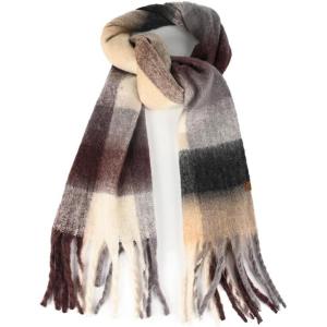 imageCC Fall Winter Solid and Multicolored Woven Knit Scarf for WomenCheckeredcol11